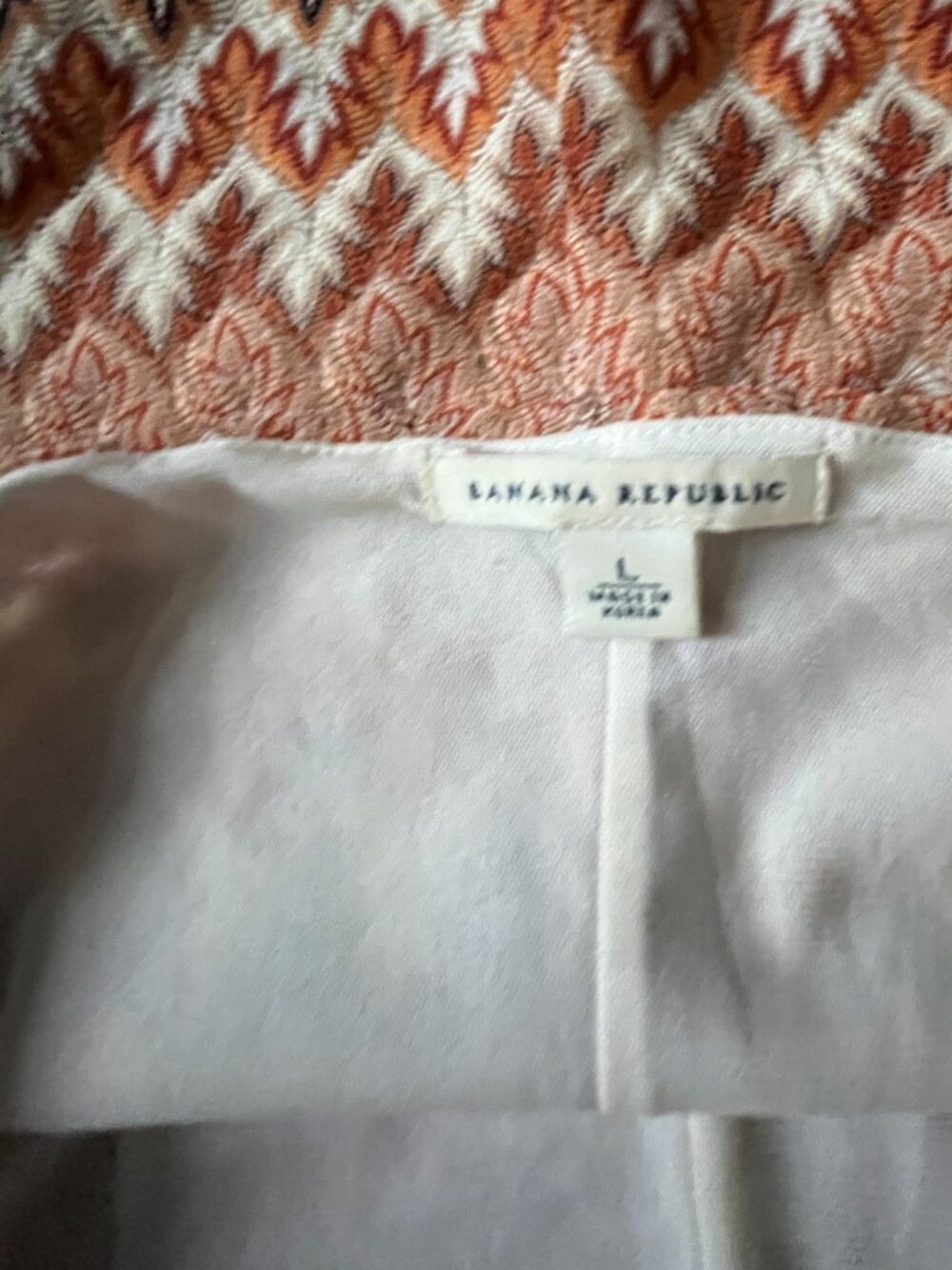 Banana Republic chevron dress size L - Picture 5 of 6